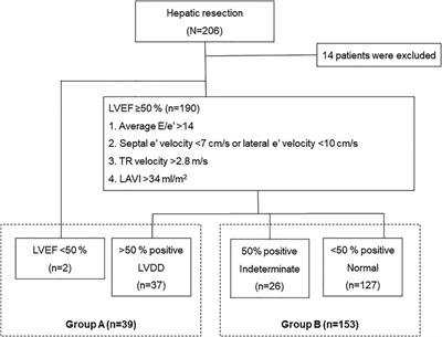 Influence of fluid balance on postoperative outcomes after hepatic resection in patients with left ventricular diastolic dysfunction